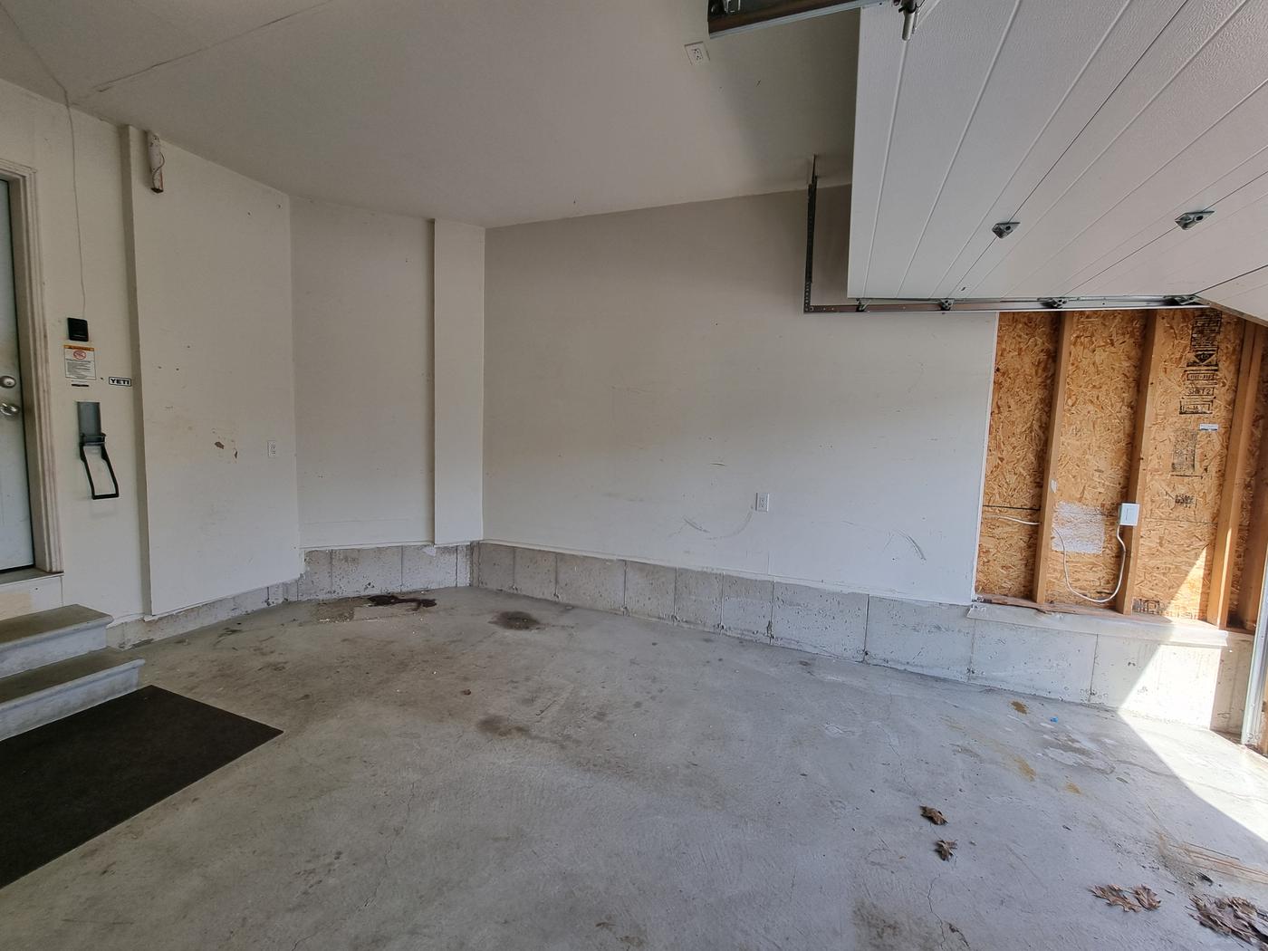 Before — empty garage